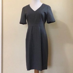 J.Crew Super120’s wool dress grey